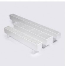 Конвекторы медно-алюминиевые напольные Конвектор напольный Gekon Level H18 L230 W23 RAL9016 GLUF0.01823023/FMC/RAL9016