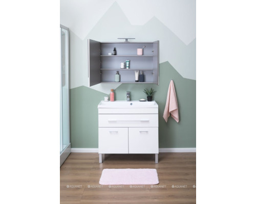 Зеркальный шкаф Aquanet Верона 90 белый