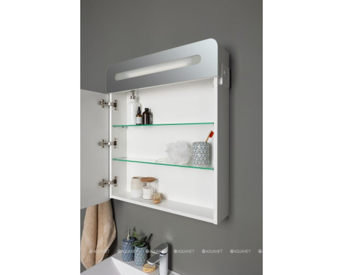Зеркальный шкаф Aquanet Лукка 70 белый