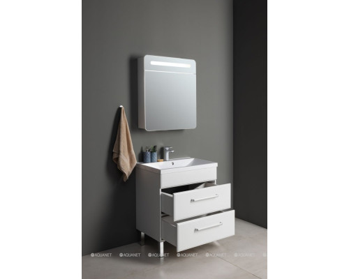 Зеркальный шкаф Aquanet Лукка 70 белый