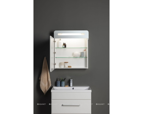 Зеркальный шкаф Aquanet Лукка 70 белый