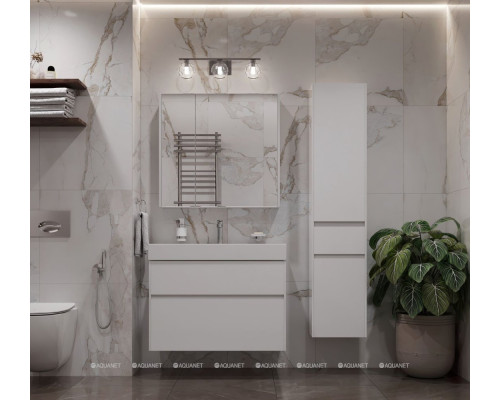 Зеркальный шкаф Aquanet Латина 80 белый