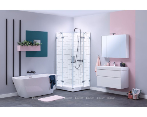 Зеркальный шкаф Aquanet Латина 100 белый