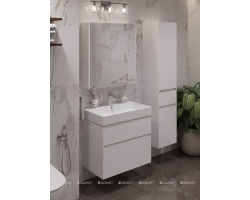 Зеркальный шкаф Aquanet Латина 70 белый
