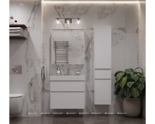 Зеркальный шкаф Aquanet Латина 70 белый