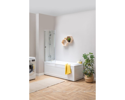 Шторка на ванну Aquanet Beta 4 NF6222-hinge, прозрачное стекло