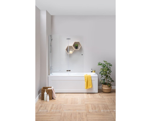 Шторка на ванну Aquanet Beta 4 NF6222-hinge, прозрачное стекло