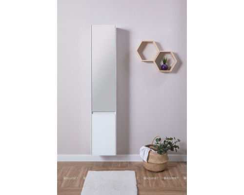 Шкаф-пенал Aquanet Гласс 35 белый