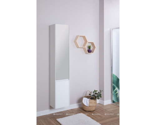 Шкаф-пенал Aquanet Гласс 35 белый