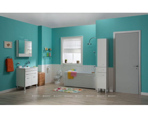 Шкаф-пенал Aquanet Верона 35 белый (напольный)