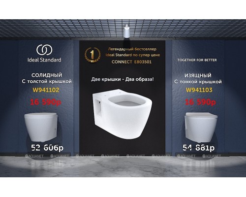 Унитаз подвесной Ideal Standard Connect W941103 с сиденьем микролифт