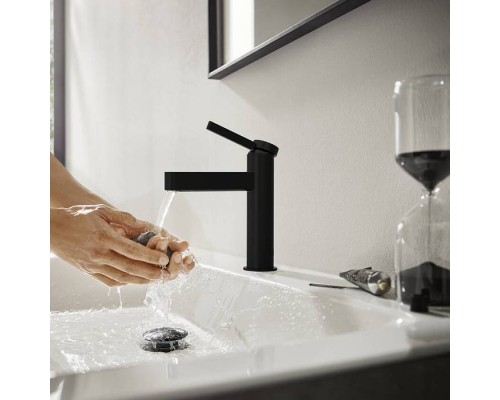 Hansgrohe Finoris Смеситель для раковины, 1 отв., цвет: черный матовый Hansgrohe Finoris Смеситель для раковины, 1 отв., цвет: черный матовый