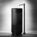 Gessi 316 Раковина 40x90 см, без отв., напольная, отдельностоящая, с сифоном, слив в пол, цвет: Black metal brushed PVD. 54601#707, 54603#850