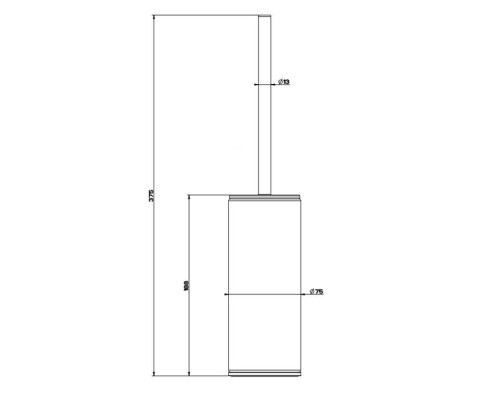 Gessi 316 Ершик напольный, цвет: шлифованная сталь/белый. 54743#239 Gessi 316 Ершик напольный, цвет: шлифованная сталь/белый. 54743#239