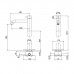 QuadroDesign Source Смеситель для раковины, напольный, цвет: brushed stainless steel. 1205AS/1