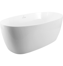 Акриловая ванна BelBagno BB414 170x80 см, отдельностоящая, овальная, со сливом-переливом, с донным клапаном
