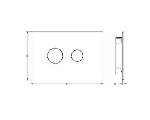 Artceram INOX Смывная клавиша, цвет: нержавеющая сталь. 714.000.BS