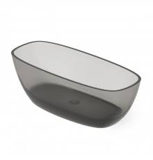 Dea Design Soul Ванна 170х72х56см., отдельностоящая, Glasstek, прозрачная смола, цвет: Smoky Black R4. DD8630 1700 R4