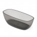 Dea Design Soul Ванна 170х72х56см., отдельностоящая, Glasstek, прозрачная смола, цвет: Smoky Black R4. DD8630 1700 R4