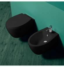 Simas Lft Spazio биде подвесное 52х35см с 1 отв. под смеситель, цвет: черный. LFT19 nero*1,  F85