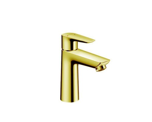 Hansgrohe Talis E Смеситель для раковины 110, на 1 отв, с донным клапаном, излив 112мм, цвет: золото. 71710990