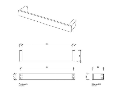 Decor Walther Contract Полотенцедержатель 45 см, цвет: хром. 0650700 Decor Walther Contract Полотенцедержатель 45 см, цвет: хром. 0650700