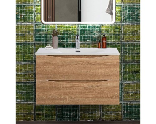 Тумба под раковину BelBagno Marino-cer-n 80 подвесная, rovere bianco