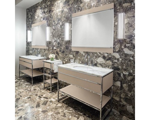 Oasis Academy Композиция №18 Комплект мебели напольный, 110х53хh86см, цвет: Lino/ribbed decoration/хром. Oasis Academy Композиция №18 Комплект мебели напольный, 110х53хh86см, цвет: Lino/ribbed decoration/хром.