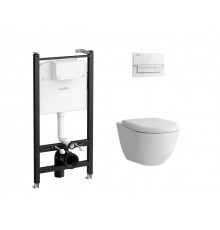 Laufen Z.RU93.0.771.6 PRO подвес унитаз+инстал+кнопка бел+сид ZRU9307716