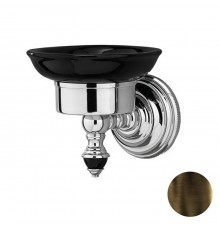 DevonDevon Black Diamond Мыльница подвесная, черная керамика, цвет: бронза. BLKD501BRNE