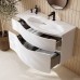 Kerama Marazzi Riva Тумба подвесная 100см, правая, с раковиной, цвет: белый матовый. RV.wb.100Rh,  RV.100Rh\WHT.M