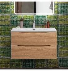 Тумба с раковиной BelBagno Marino-cer-n 80 подвесная, rovere bianco