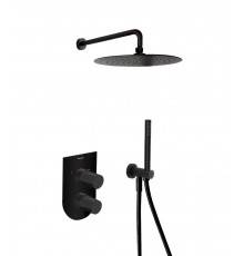Душевой комплект Ramonsoler Tzar K3415021NM, черный, С ВНУТРЕННЕЙ ЧАСТЬЮ