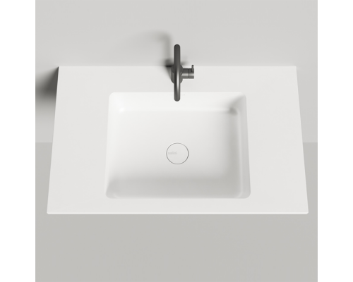 Salini Onda Раковина 80x50х16.3cм., без отв., c переливом, мат-л: S-Stone, цвет: белый матовый. 1402201M