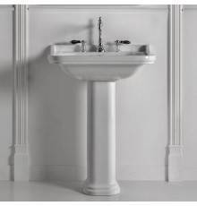Kerasan Waldorf Раковина 80х55 см, 3 отв., с пьедесталом, цвет: белый/хром. 417001,  4141K1bi/cr*3