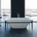 Duravit XViu Ванна отдельностоящая 160х80см, акриловая бесшовная панель, слив-перелив,, цвет: матовый черный. 700444000B20000