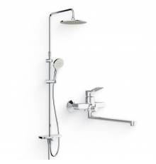 Душевой комплект Смеситель AM.PM X-Joy F85A90000 + Стойка Like F0780200