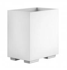 Gessi Rettangolo Корзина для мусора, напольная, цвет: хром/белый. 20990#031