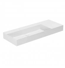 Azzurra Elegance Squared Раковина подвесная/накладная, 122x46xH12,5 см, правая, без отв., цвет: Bianco lucido. ELLP12246RQ0BI