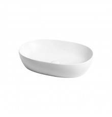 Azzurra Elegance Circle Раковина накладная, 60x40xH14 см, без отв., без перелива, цвет: Bianco lucido. ELLA060400C0BI/(ECI60 bi*0)