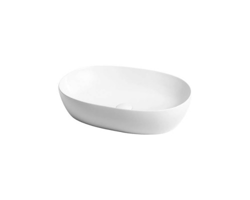 Azzurra Elegance Circle Раковина накладная, 60x40xH14 см, без отв., без перелива, цвет: Bianco lucido. ELLA060400C0BI/(ECI60 bi*0)