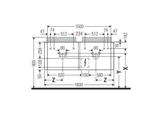Duravit Happy D.2 Plus Тумба подвесная 160x55х40.8см, с 2 раковинами и 4 ящиками, цвет: белый глянцевый. 2318600000, HP032HB2222, HP4964B2222 Duravit Happy D.2 Plus Тумба подвесная 160x55х40.8см, с 2 раковинами и 4 ящиками, цвет: белый глянцевый. 2318600000, HP032HB2222, HP4964B2222