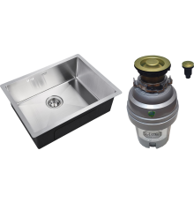 Комплект Мойка Zorg Inox R 5844 + Измельчитель ZR-75 D BRONZE