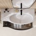 Kerama Marazzi Riva Тумба подвесная 100см, правая, с раковиной, цвет: белый матовый. RV.wb.100Rh,  RV.100Rh\WHT.M