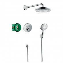 Hansgrohe Select S Душевая система, верхний душ 24см., смеситель термостатический, с ручным душем, цвет: хром. 27297000
