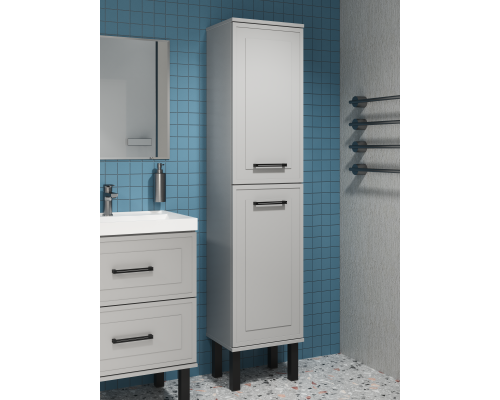 Шкаф-пенал для ванной STWORKI Хадстен 40 напольный, серый