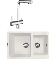Комплект Мойка кухонная Lava D3.LAT latte + Смеситель SG14 CR chrome