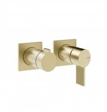 Gessi Inverso Diamantato Смеситель для душа, настенный, цвет: Brass Brushed PVD. 73638#727