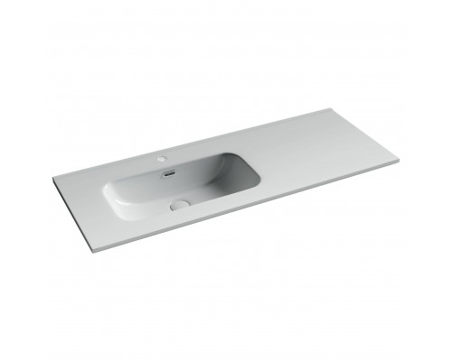 Раковина над стиральной машиной Ceramicanova Element прямоугольная 121 L см с чашей слева с отверстием под смеситель цвет белый CN7006L