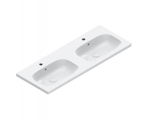 Catalano Alvea Раковина 120x46 двойная, с 2 отв., цвет: белый глянцевый . 0621222001